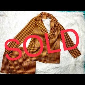 Houndstooth Suit Set in Mustard